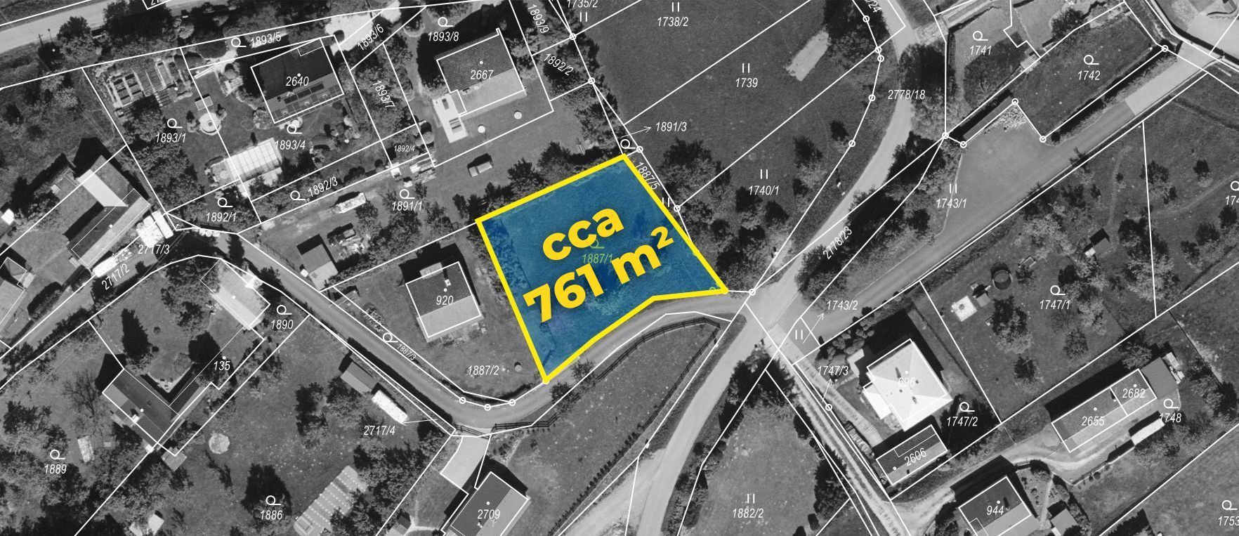Prodej, Stavební pozemek, 761m2, Rusava - titulní obrázek